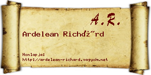 Ardelean Richárd névjegykártya