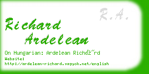 richard ardelean business card